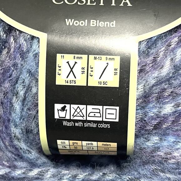Sensations Bellezza Collection Cosetta Wool Blend Cosetta Purple Lot of 2 Skeins - Picture 3 of 5